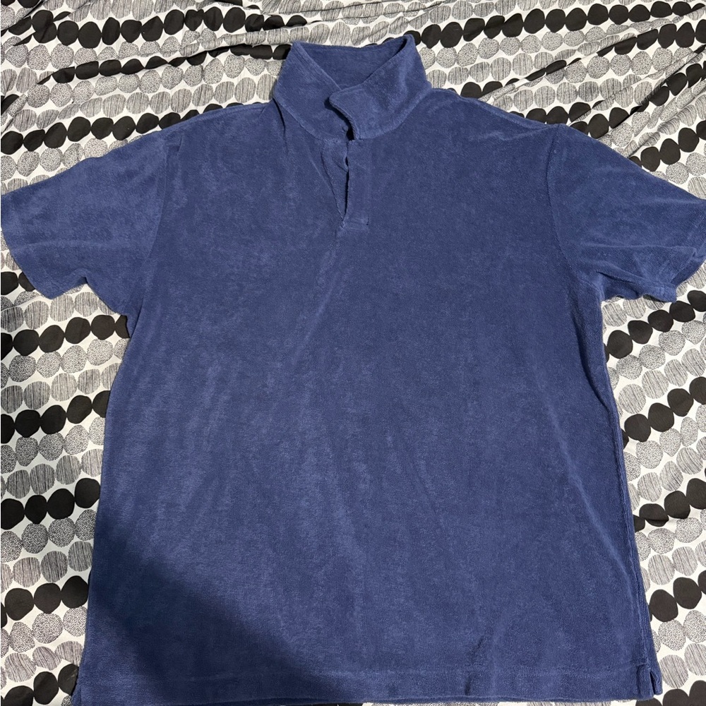 ZARA Men's Blue Polo Shirt
